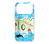 Custodia per iPhone 17 Pro Artsy State of Washington Design, Nord-Ovest