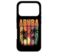 Custodia per iPhone 17 Pro Aruba Retro Tramonto Palma Caraibi Vacanze Souvenir 297