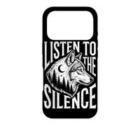 Custodia per iPhone 17 Pro Ascolta il silenzio Lupo Foresta Natura Escursionismo Luna