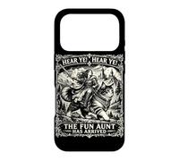 Custodia per iPhone 17 Pro Ascolta, senti, la zia divertente è arrivata Knight Cat Fantasy