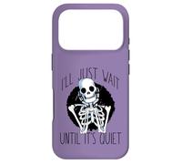 Custodia per iPhone 17 Pro ASPETTERÒ UN TRANQUILLO Halloween Teacher Skeleton Meme