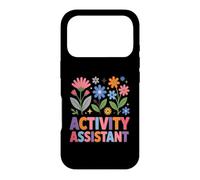 Custodia per iPhone 17 Pro Assistente di attività Groovy Retro Floral Healthcare Worker