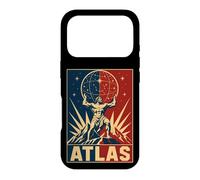 Custodia per iPhone 17 Pro Atlante cosmico Titano greco Holding Stars Sky