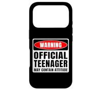 Custodia per iPhone 17 Pro Attenzione ufficiale adolescente può contenere atteggiamento Teen Compleanno