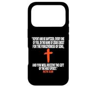 Custodia per iPhone 17 Pro Atti 2:38 Versetti della Bibbia Scrittura