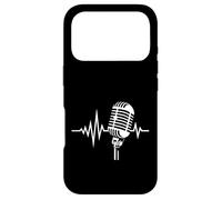 Custodia per iPhone 17 Pro Audio podcast vintage Mic Heartbeat