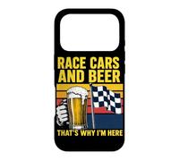 Custodia per iPhone 17 Pro Auto da corsa e birra Ecco perché sono qui Divertente corse automobilistiche