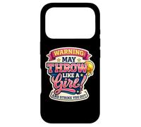 Custodia per iPhone 17 Pro Avviso softball può attraversare come una ragazza e colpirti fuori