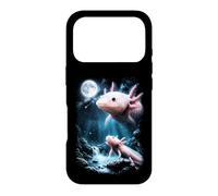 Custodia per iPhone 17 Pro Axolotl Ululando alla Luna 90's Retro