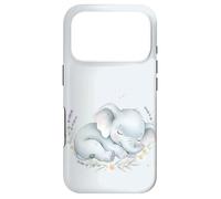 Custodia per iPhone 17 Pro Baby Elephant Carino Animale Floreale Acquerello