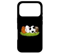 Custodia per iPhone 17 Pro Bambini Pasqua Ragazzi Calcio Baseball Basket Calcio Coniglietti