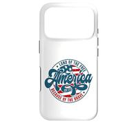 Custodia per iPhone 17 Pro Bandiera America Terra dei Liberi A Causa Dei Coraggiosi