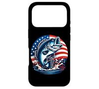 Custodia per iPhone 17 Pro Bandiera americana Bass Fishing Backprint