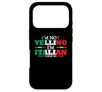 Custodia per iPhone 17 Pro Bandiera inglese "I'm Not Yelling I'm Italian Funny Strong