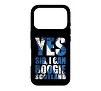 Custodia per iPhone 17 Pro Bandiera scozzese retrò con scritta "Yes Sir I can boogie"
