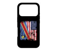 Custodia per iPhone 17 Pro Bandiera USA Repubblica Democratica del Congo - Mezzo americano