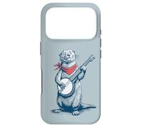 Custodia per iPhone 17 Pro Banjo Playing River Otter Retro Animal Bluegrass Otter