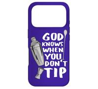 Custodia per iPhone 17 Pro Bar Work God Knows When You Don't Tip Citazione divertente Barman