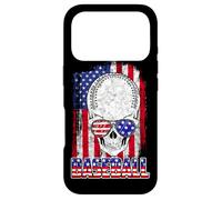 Custodia per iPhone 17 Pro Baseball American Flag Skull Sunglass Patriotic 4th July