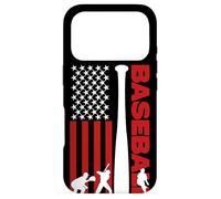 Custodia per iPhone 17 Pro Baseball Bat American Flag USA Sports
