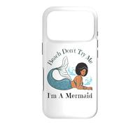 Custodia per iPhone 17 Pro Beach Don't Try Me I'm A Mermaid Funny Black Sirene Donne