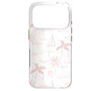 Custodia per iPhone 17 Pro Beach Summer Pattern in Coral - Barca Palm Ombrello Bicicletta