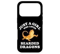 Custodia per iPhone 17 Pro Bearded Dragon Pet Lizard Reptile Animal Gift Black