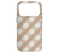 Custodia per iPhone 17 Pro Beige Brown Curves Teardrop Circles Symmetry Pattern