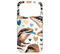 Custodia per iPhone 17 Pro Bella Blue-lingua Skink Pattern Estetica Lucertola