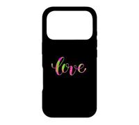 Custodia per iPhone 17 Pro Bella parola d'amore in rosa e verde