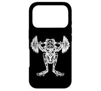 Custodia per iPhone 17 Pro Bilancieri per sollevamento pesi a forma di rana, per rettili, divertente allenamento in palestra