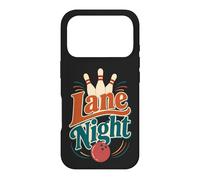 Custodia per iPhone 17 Pro Birilli da bowling retrò Ball Lane Night Fun