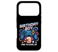 Custodia per iPhone 17 Pro Birthday Boy Time To Level Up Gamer Videogioco 3 Anni
