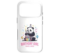 Custodia per iPhone 17 Pro Birthday Girl Design Panda Cupcake Esprimi un desiderio