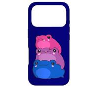 Custodia per iPhone 17 Pro Bisexual Flag Color Frogs Subtle Bi Pride LGBTQ Aesthetic