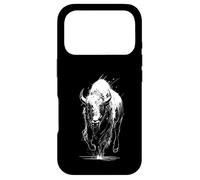 Custodia per iPhone 17 Pro Bison Foresta Animali Natura Selvaggio Motivo Wildlife Disegno Uomini