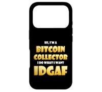 Custodia per iPhone 17 Pro Bitcoin Collector Costume IDGAF Meme BTC Mining Gear Bitcoin