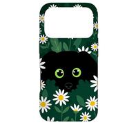 Custodia per iPhone 17 Pro Black Daisy Field Floral Groovy Flowers