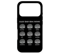 Custodia per iPhone 17 Pro Black Rain Frog Moods, Grumpy Black Desert Rain Rana