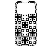 Custodia per iPhone 17 Pro Black-White Rectangle Cross Monochrome Optical Pattern