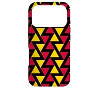Custodia per iPhone 17 Pro Black Yellow Red Belgium Tricolor Triangle Zigzag Pattern