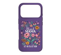 Custodia per iPhone 17 Pro Blessed Mama Floral Christian Butterfly Let Go and Let God