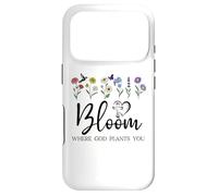 Custodia per iPhone 17 Pro Bloom Where God Plants You Bible Verse Jesus God Planted You