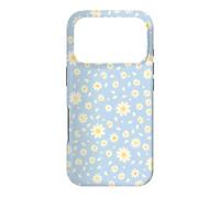 Custodia per iPhone 17 Pro Blu Daisy Floral Pattern Carino Primavera Fiore Estetica