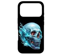 Custodia per iPhone 17 Pro Blue Ghost Skull Face Graphic For Women And Men Halloween