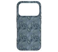 Custodia per iPhone 17 Pro Blue Grey Leaf-like Teardrop Petal Botanical Pattern