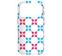 Custodia per iPhone 17 Pro Blue Red Snowflakes Cross Leaves Flower Symmetry Pattern
