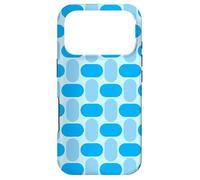 Custodia per iPhone 17 Pro Blue Rounded Ellipse Capsule Oval Egg Geometric Pattern