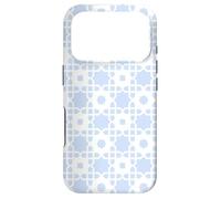 Custodia per iPhone 17 Pro Blue Square Star Cross Snowflakes Geometric Pattern