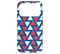 Custodia per iPhone 17 Pro Blue White Red France Triangle Zigzag Line French Pattern